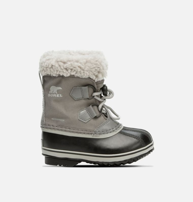 Kids Snow Boots Grey/Black - Sorel Childrens Yoot Pac™ Nylon - 108572-NVT